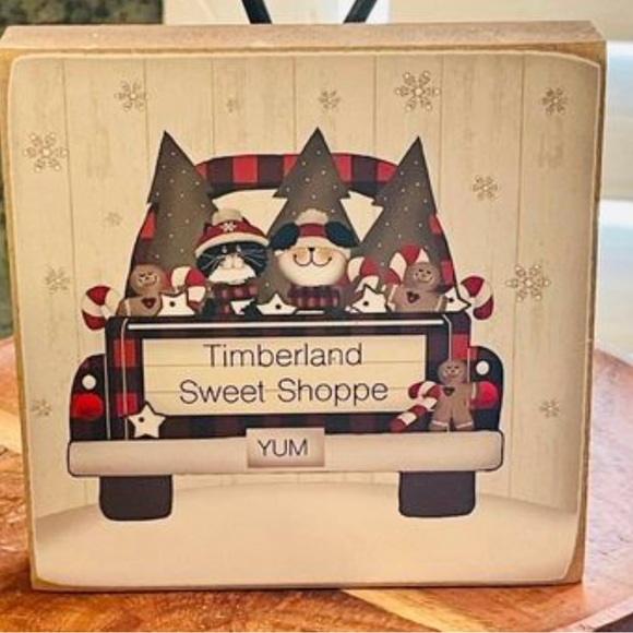 *Timberland Sweet Shoppe 4” Square Wood Block Shelf Sitter - Picture 4 of 6